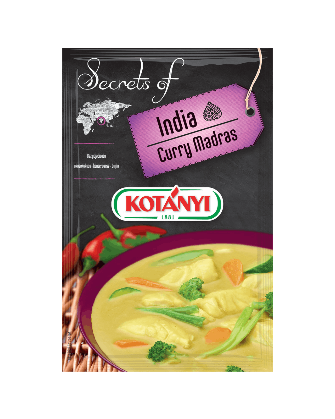 355008 Kotanyi Secrets Of India Curry Madras B2c Pouch