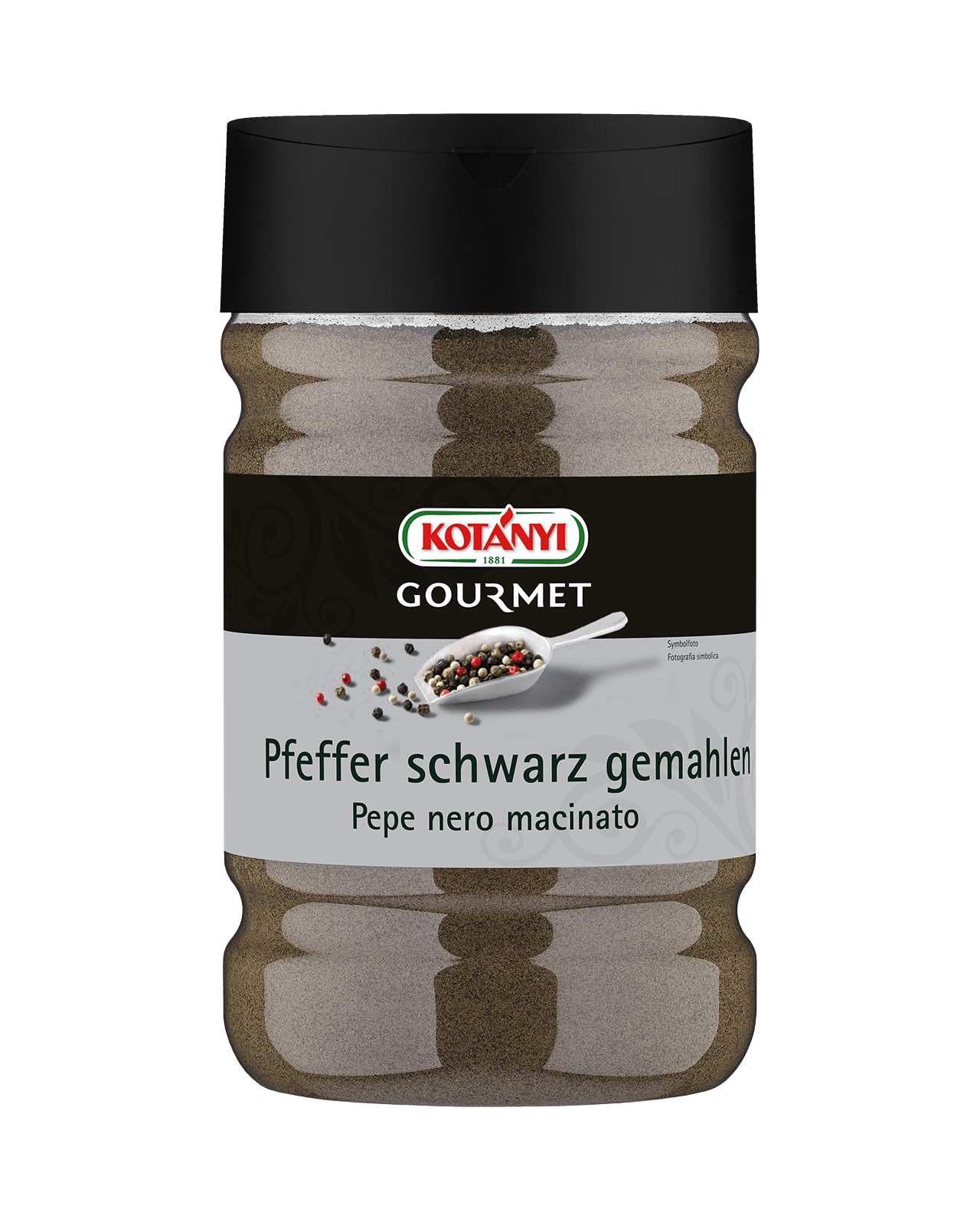 245914 Kotanyi Biber Crni Mleveni B2b Jar 1200ccm