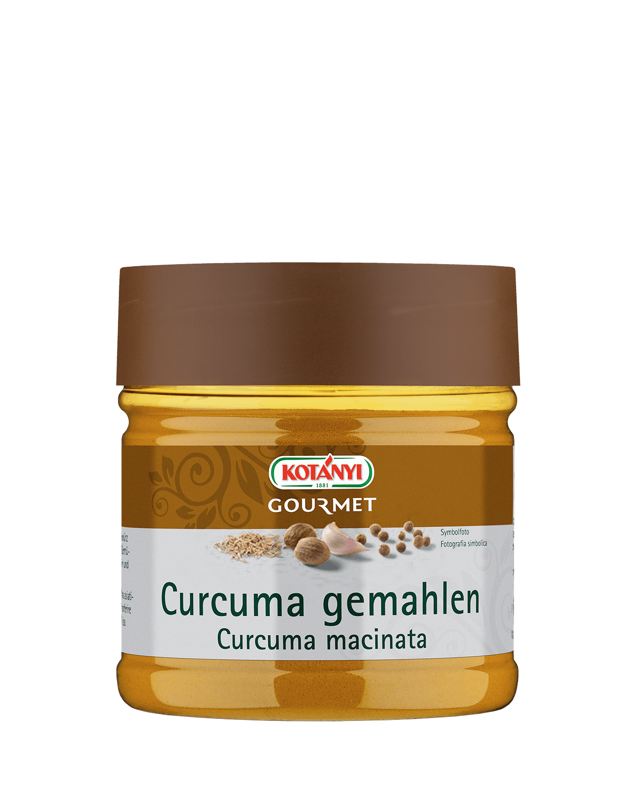 733914 Kotanyi Kurkuma B2b Jar 400ccm