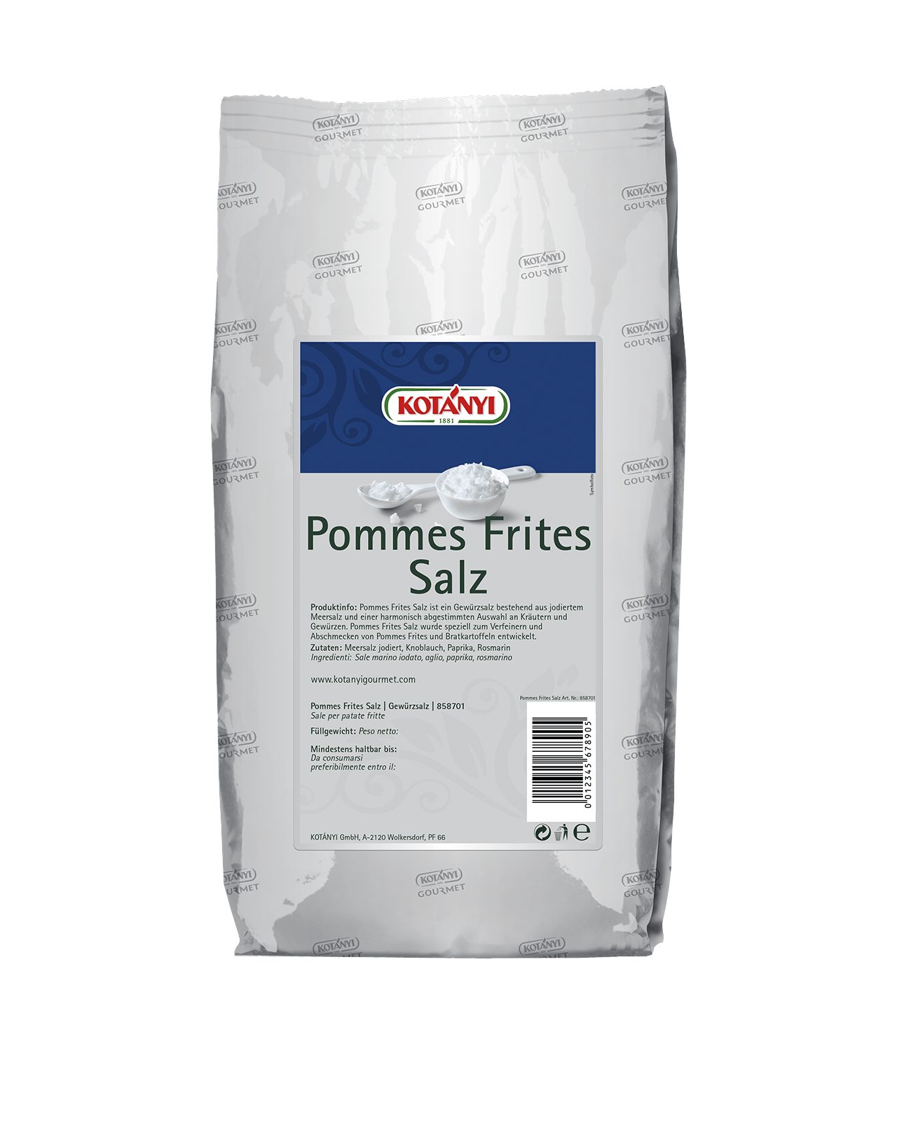 858701 Kotanyi Mešavina Za Pomfrit B2b Alu Bag