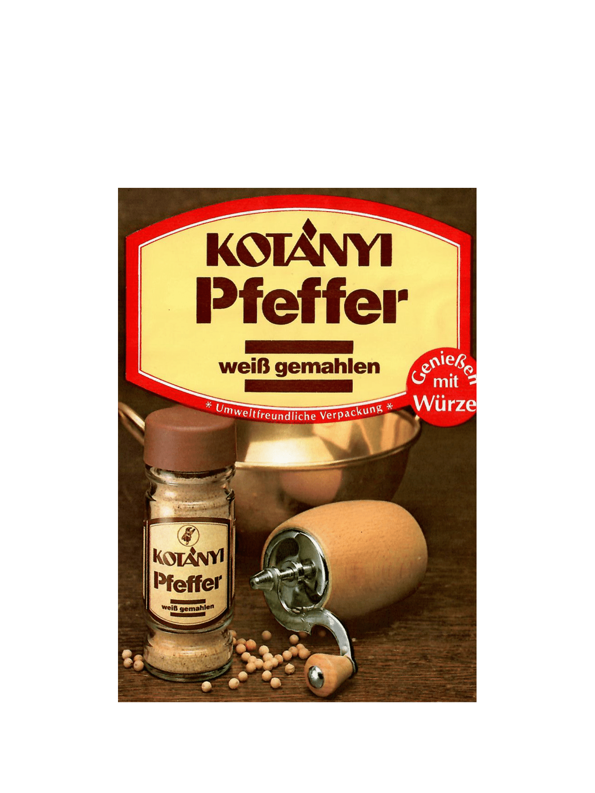 Kesica Kotányi belog bibera iz 80-ih godina XX veka.