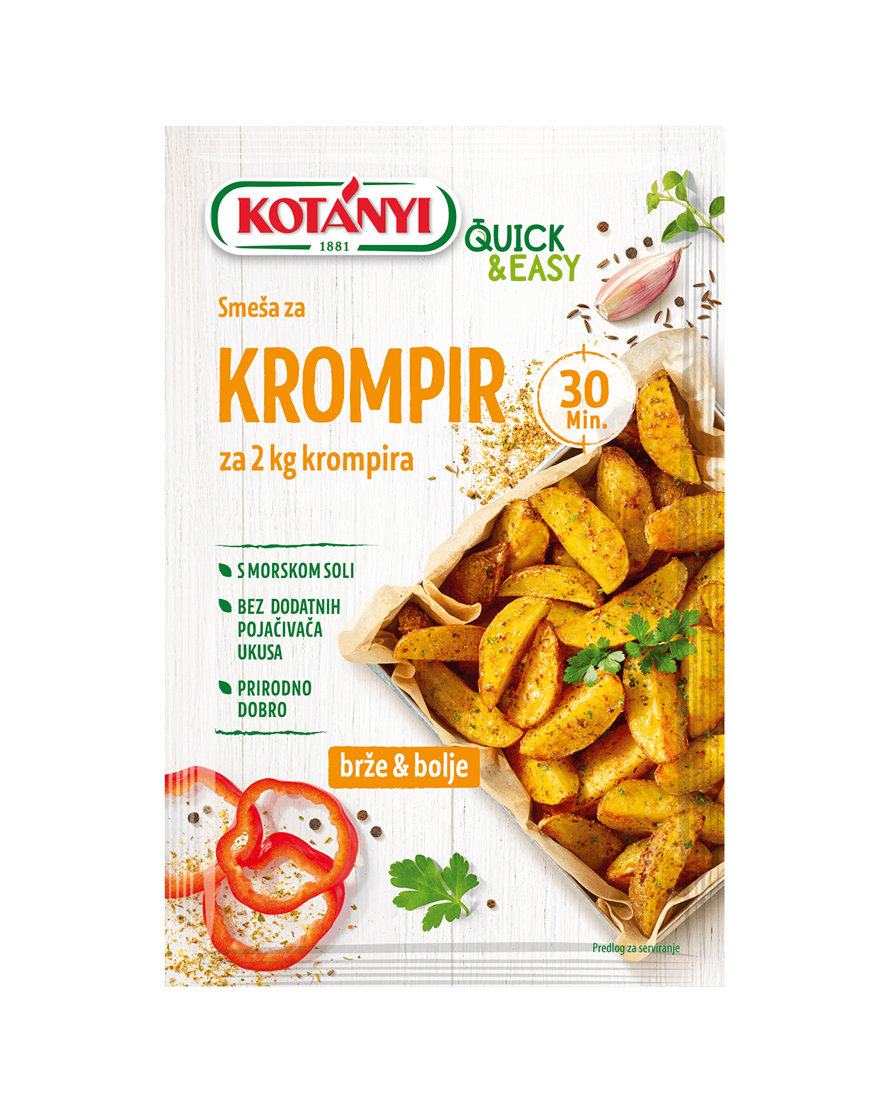 9001414437209 372012 Kotányi Quickeasy Smesa Za Krompir Rs Pouch Vs